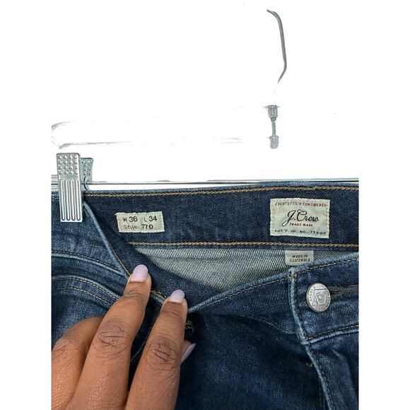 J.Crew Men's Medium One Year Wash‎ 770 Straight Fit Stretch Jean Size 36x34 - Picture 2 of 10